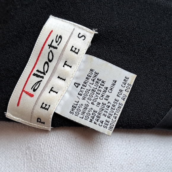 Talbots fully lined long sleeve fitted wool above knee dress sz4/4P - Picture 9 of 17